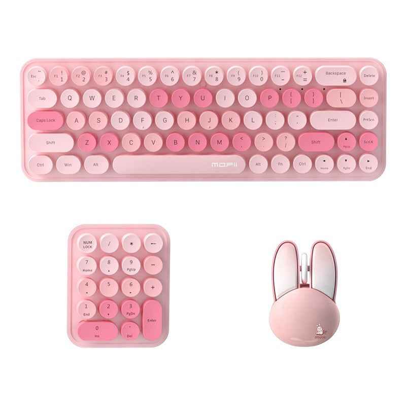 Wireless Keyboard And Mouse Three-piece Suit Cute Portable