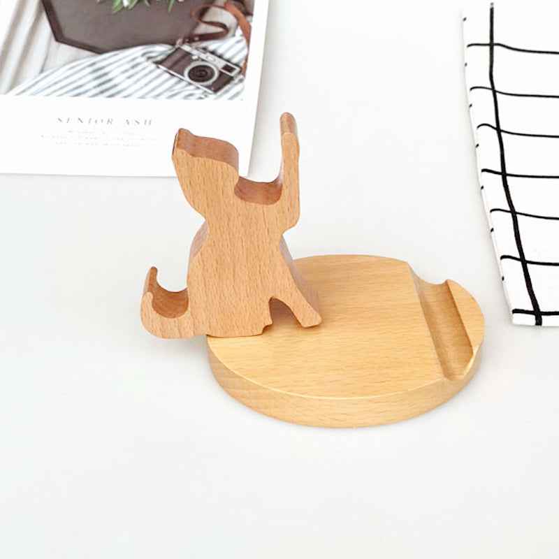 Creative Coin Beech Wood Lazy Phone Holder