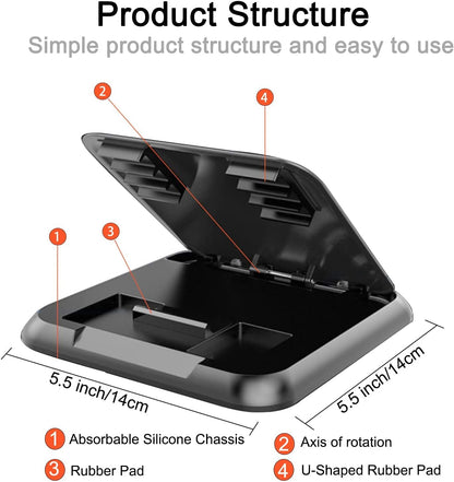 Car Phone Holder Mount, GPS Cell Phone Holder for Car Mounts Universal 3-7 Inch Non-Slip Dashboard Mobile Phone Car Mount Stand Holder (CHOLD)