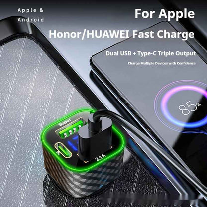 In-Car 1-to-4 Fast Charging USB Adapter