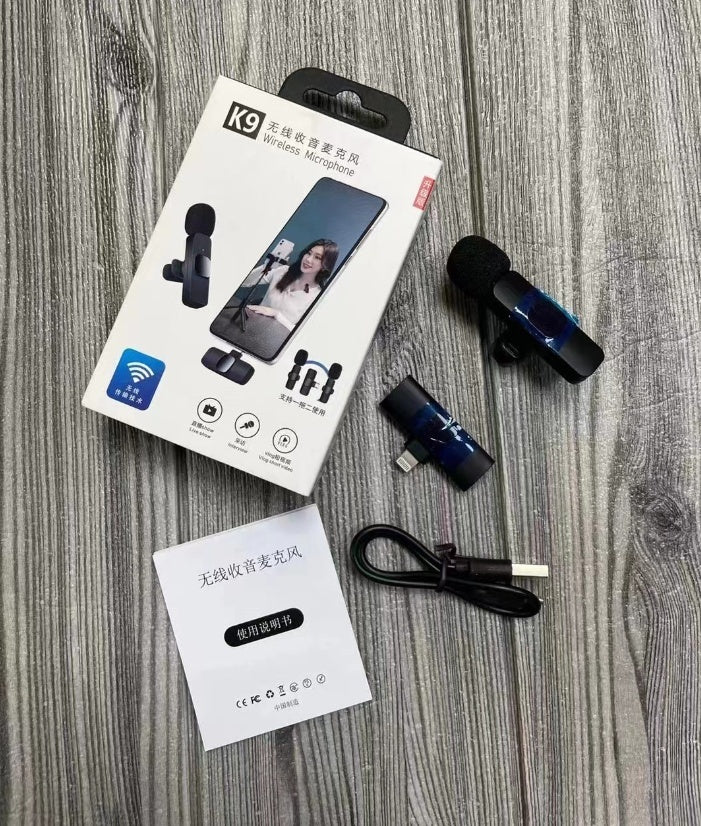 Collar Clip Microphone Outdoor Video Recording Wireless Microphone