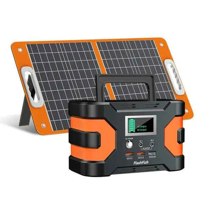 Flashfish 200W Power Station & Foldable Solar Panel Set