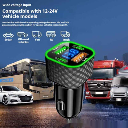 In-Car 1-to-4 Fast Charging USB Adapter