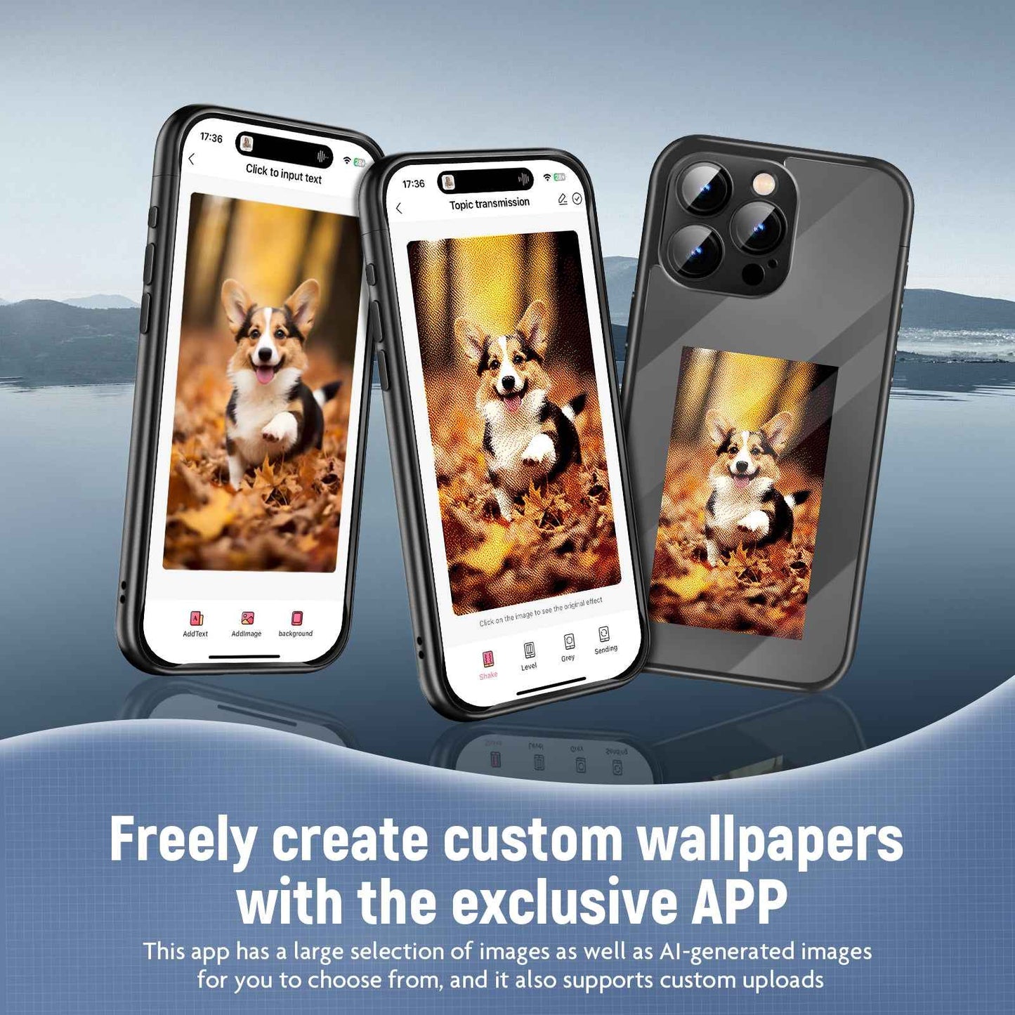 iPhone 15 Pro Max NFC Ink Screen Flip Case