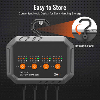 VEVOR 8-Amp Smart Battery Charger & Maintainer