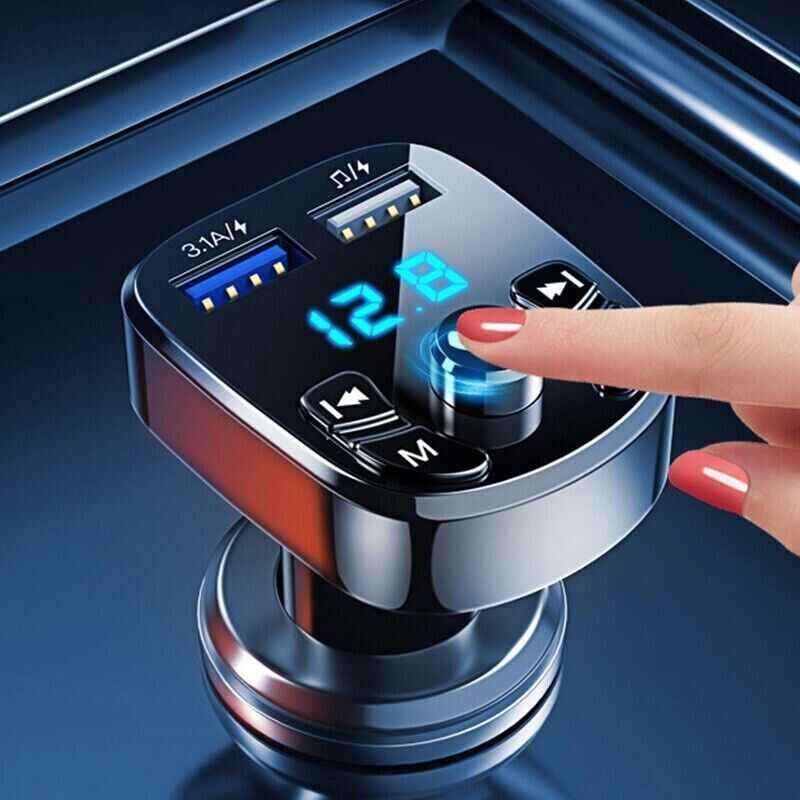 Wireless Bluetooth FM Transmitter Car Adapter & Charger