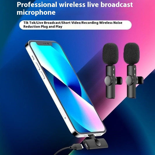 Collar Clip Microphone Outdoor Video Recording Wireless Microphone