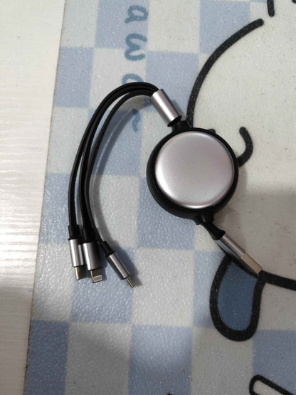 3 in 1 Retractable USB C/Micro USB Charging Cable