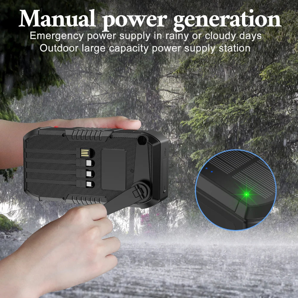 New Solar Portable Power Source Large Capacity Hand Solar Charging Unit Outdoor Emergency Charger