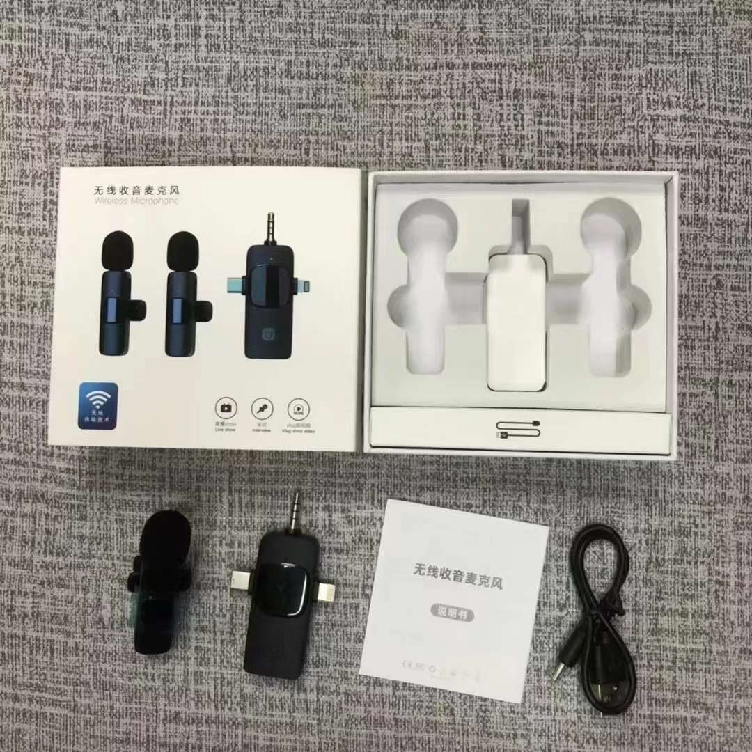 Collar Clip Microphone Outdoor Video Recording Wireless Microphone