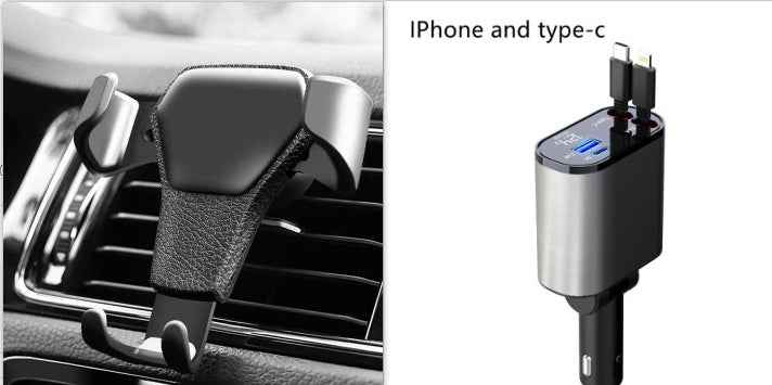 100W Metal Car Charger USB & Type-C Fast Adapter