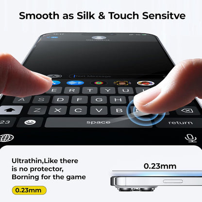 [2 Pack Anti-Glare Matte Screen Protector Compatible for Iphone 15 Pro, 9H Full Coverage Tempered Film for Gamming[Ultra-Thin][Ultra-Smooth][Anti-Fingerprint][Bubble Free]