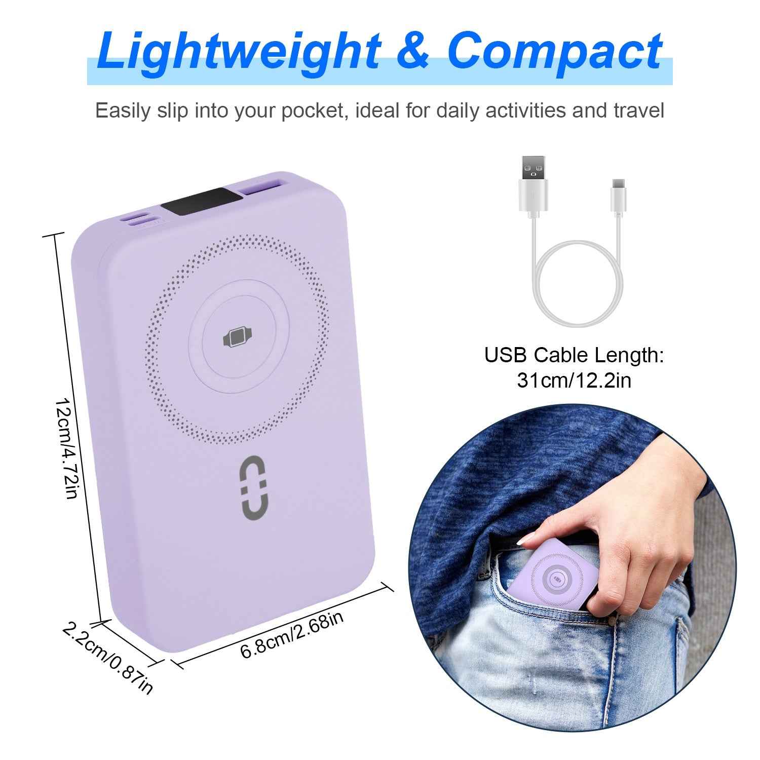 3-in-1 10000mAh MagSafe Fast Charging Power Bank