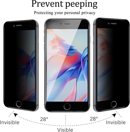 KAREEN [2-Pack Privacy Screen Protector for Iphone SE 3, 2022, Black