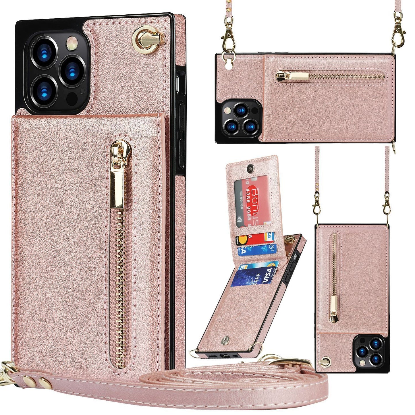 Leather Case Card  12 Messenger Phone Case Explosive Style - Small Enterprise