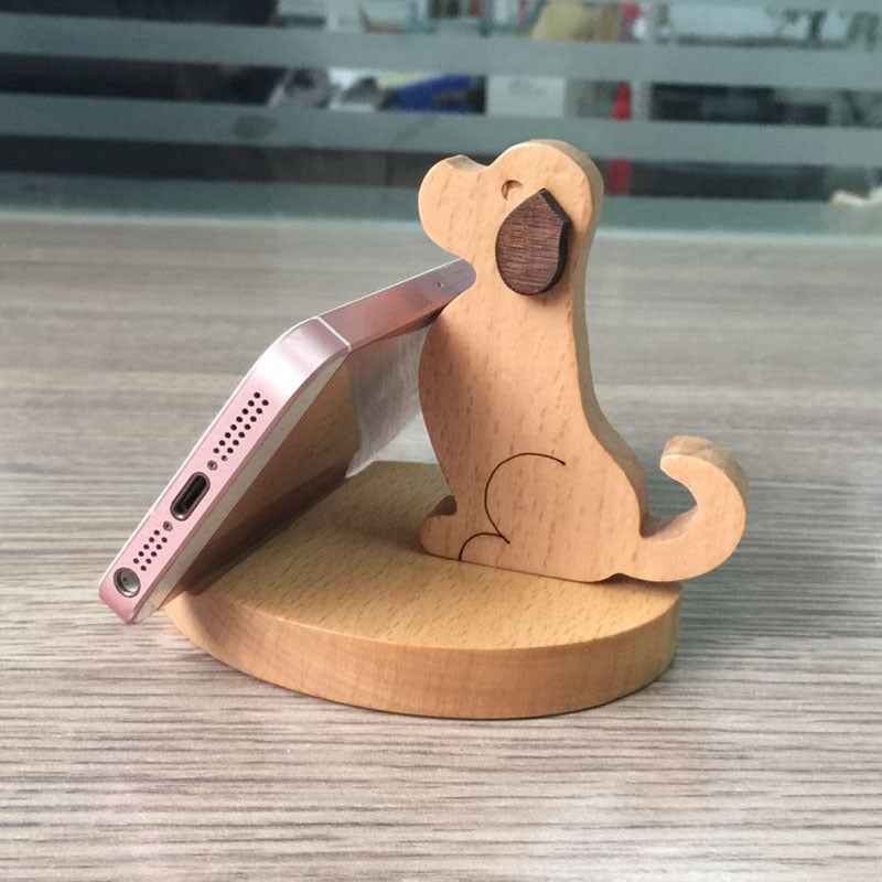 Creative Coin Beech Wood Lazy Phone Holder