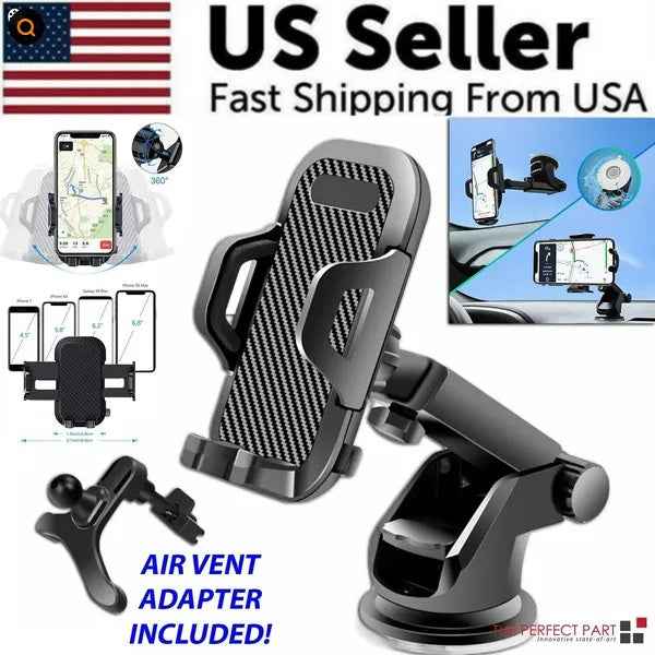 360° Universal Car Mount Holder for Phone & GPS